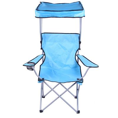 China Modern Simplicity Outdoor Lounger Umbrella Heightening Travel Chair with Cup Holder, Canopy and Armrest for sale