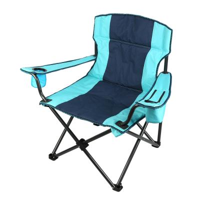 China Convenient Simplicity Modern Armchair Folding Chair Portable Camping Chair Fishing Stool With Cup Holder And Pocket for sale