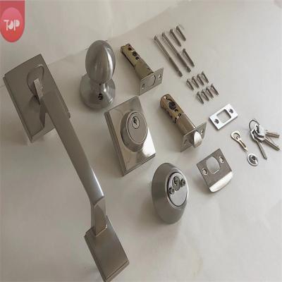 China Modern Handle Top-8091 Handle Set Professional Manufacturer Computer Keys Exterior Front Entry Handle Door Handle Set for sale