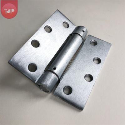 China Modern 4.5 Inch SPR4540 US26D Hinge Adjustable Square In Satin Chrome 2 Self Closing Spring Wrapping Hinges for sale