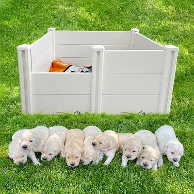 China High Quality White PVC Windproof Pet Fence Whelp Box For Dogs for sale