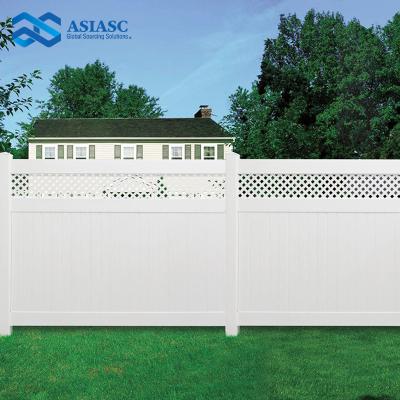 China Factory Direct Sale Hard Composite Fence Easily Assembled PVC Panels Outdoor Anti Climb Fencing UV Proof Vinyl Privacy Fence Panel for sale