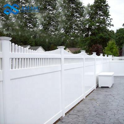 China Wholesale High Quality Easily Assembled Vinyl Privacy Fencing White Fence Panels Home Garden Decorative 3D PVC Privacy Semi Fencing Panels for sale