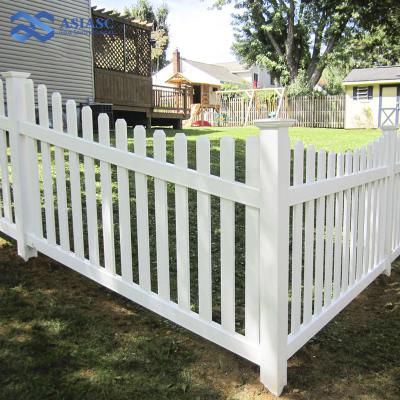 China Hot Business Easily Assembled White Material Outdoor Picket Fence PVC Fence Yard Garden Barrier for sale