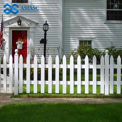 China Easily Assembled Hot Sale Outdoor White Picket Fence PVC Material Long Life Fence Yard Fence for sale