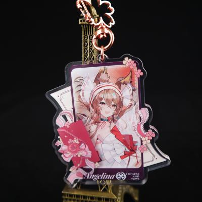 China Anime Customized Printed Acrylic Charms Guangdong-made Eco-friendly Key Chain for sale