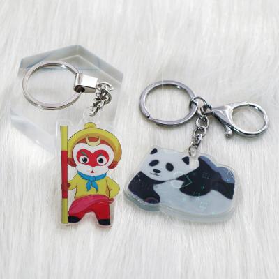 China Waterproof Double Side Printed Acrylic Glitter Epoxy Anime Key Chain for sale