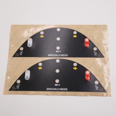 China Waterproof Polycarbonate Control Membrane Graphic Covered Panel Faceplate Stickers for sale