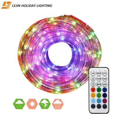 China Indoor Or Outdoor 10mm / 13mm Color Changing Outdoor Christmas Decoration RGB Rope Light for sale