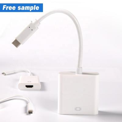 China High Quality White 0.15m PC Converter ABS PVC 4k 60hz Male To Female Type - C To HDMI Adapter for sale