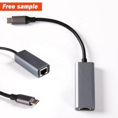 China LAPTOP Amazon sells portable 0.15m USB-c 3.1 Ethernet LAN 1000Mbps male to type c to female rj45 adapter for sale