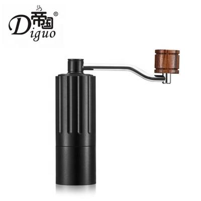 China Diguo Outdoor 12 - 15g Black Color Stainless Steel Cordless Manual Coffee Grinder for sale