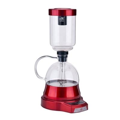 China WITH LID Diguo 110V/220V Red Color Digital Electric Touch Screen Glass Balancing Siphon Coffee Maker for sale