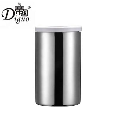 China 2021 Minimalist Hot Sale 150g Small Size Silver Color Stainless Steel Airtight Canister For Coffee Bean Tea Sugar Food for sale