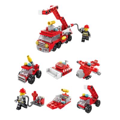 China Hot Selling Compatible Legoingly Brick Block City DIY Educational Toys Plastic Ntelligence Building Blocks Fire Fighting Truck Building Blocks for sale