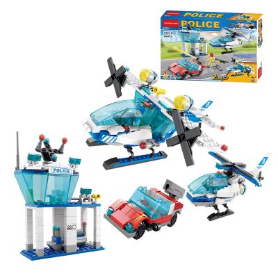 China Intelligence development intelligence development toys police city police helicopter 2021 combination model DIY Building Toys Command center building block sets for boy for sale