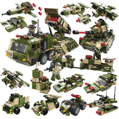 China Heavy Intelligence Development LELE BROTHER Military Field The Missile Car Brick Model Building Blocks Toy For Boys for sale