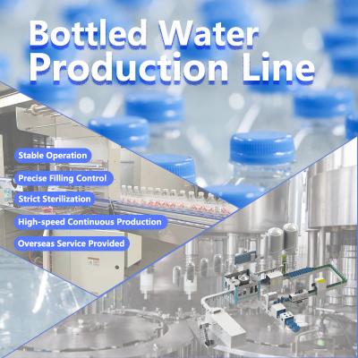 China Full Set Complete Automatic PET Plastic Small Bottle Drinking Mineral Water Production Line / Bottle Water Filling Machine for sale