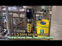 1500 liters per hour purification system ro filtration treatment plant water purifying machine