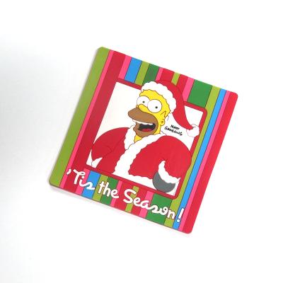 China Sustainable Wholesale Christmas Felt Heat Resistant Soft PVC Silicone Coasters for sale