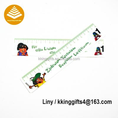 China Custom small magnet plastic ruler Eco-friendly products design15 cm height scale / round ruler / pp ruler for sale