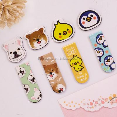 China Ideal For Promotions And Giveaways Custom Design One Page Stationery School Office Supplies School Office Supplies Student Cartoon Cute Boy Magnetic Bookmarks Magnetic Books Marker for sale