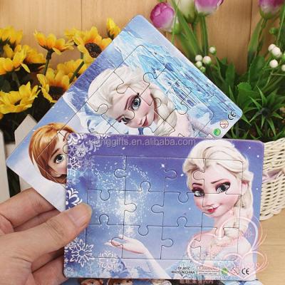 China Toy Customized Frozen Cartoon Puzzle Puzzle Round Die Cut Puzzles Puzzle for sale