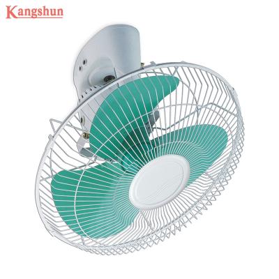 China Commercial Mechanical Iron 3 Blade Wall Mounted Ceiling Orbit 16 Inch Fan for sale