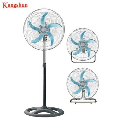 China Hotel Hot Sale Metal Blade 18 Inch 3 In 1 Industrial Floor Stand Fan for sale