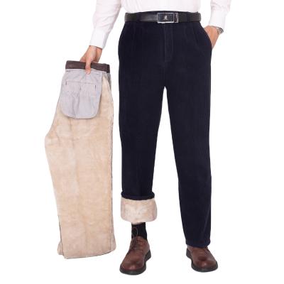 China Anti-wrinkle fall/winter 2021 new corduroy and lamb fleece pants for men are extremely cold resistant for sale