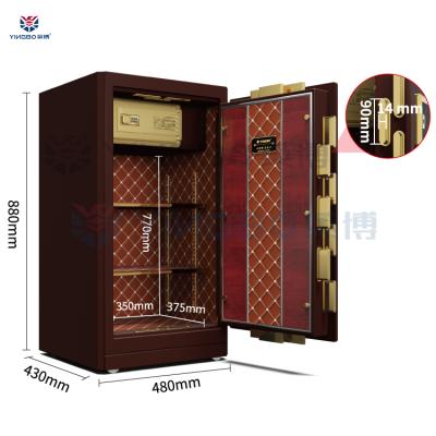 China Big Home Money Heavy Duty Solid Steel Luxury Safe Fingerprint Safe Box Security Safe Box for sale