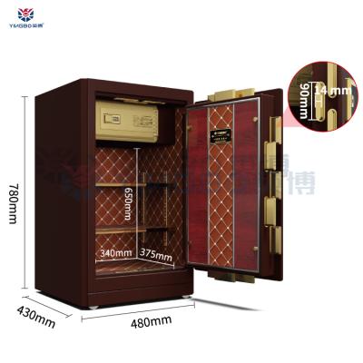 China Luxury Home / Office Hotel / Cash Payment House Bank Safe Box With One Fingerprint Lock for sale