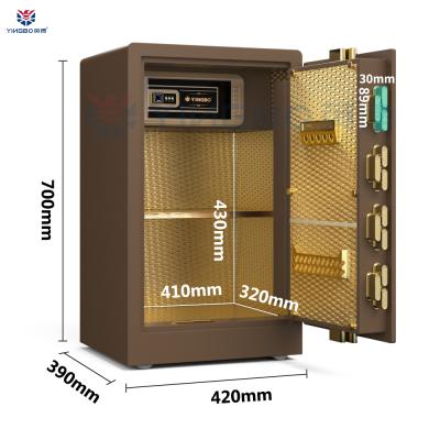 China Fingerprint Home Living Steel Lock Safe Boxes With Solid Home Security Custom Home Living Lockers CET ISO9001 Optional Fingerprint CN; HEB for sale