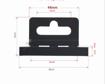 China Hot matt black plastic strong slatwall euro carton box design 60mm hook for retail packing for sale