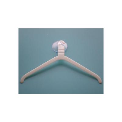 China White Toy Mini Clothes 13.5cm Hanger With Suction Cup For Mini Car T Shirts for sale