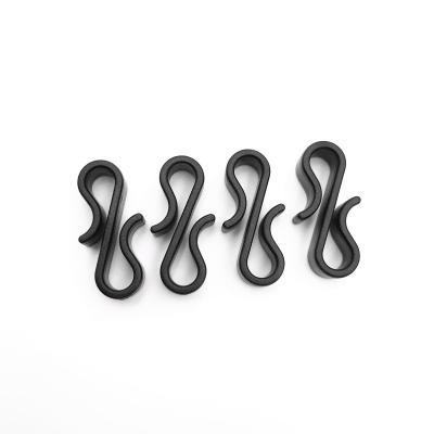 China Supermarket Tools 77mm*28mm Black Plastic Small S Hook Of Display for sale