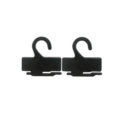 China 38mm*37mm Viable Hot Selling Black White Plastic Small Sock Hanger For Garment Packing Hook for sale