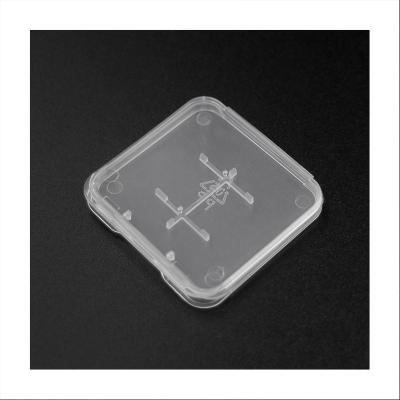 China Fashion 35*35mm*3mm Plastic Transparent Storage TF SD Card Case Holder MICRO Box Hard for sale