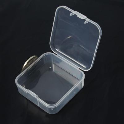 China Mini Clear Plastic Small Box Container Storage Case Lock Jewelry Earing Coins Stored for sale