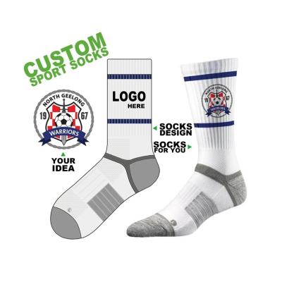 China YY-114 Breathable Custom Your Own Custom Logo Skate Tube Sport Socks Cotton Sports Crew Men White Socks for sale