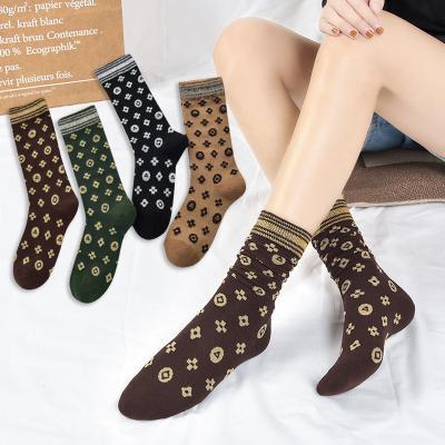 China Wholesale Yarn Joker Luxury Anti-Fault Fashion Brand Famous Slouch Women Socks for sale