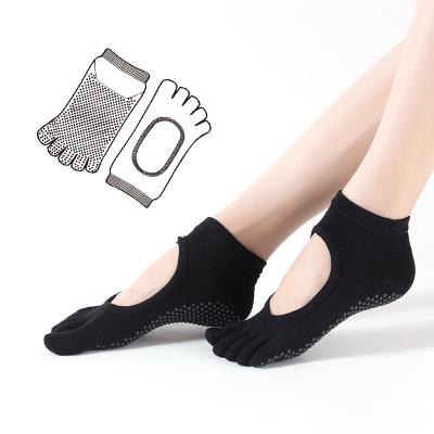 China High Quality 5 Toe Socks Five Fingers Anti Slip Grip Yoga Floor Socks QUICK DRY for Women for sale