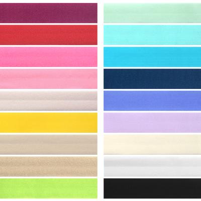 China BRISTLEGRASS Elastic 100 Yards By 15mm Solid Matte Fold Over Elastics ENEMY Roll Spandex Bands Hair Tie Headband Dress DIY Sewing Trim for sale