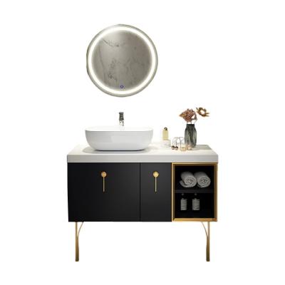 China 2022 ZCDX Hot Selling Customizable Modern Vanity Unit Waterproof Modern Vanity Cabinet With Basin for sale