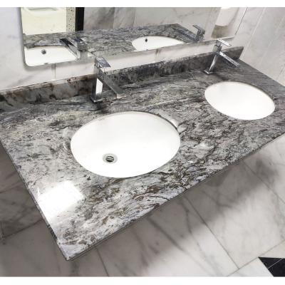 China Contemporary Europe Style Gray Porcelain Kitchen Countertops Marble Vanity Top For Kitchen Bathroom for sale