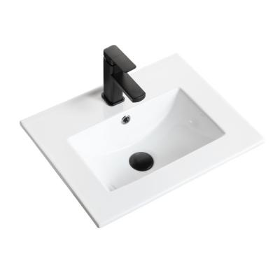 China ZCDX Factory Wholesale Modern Ceramic White Bathroom Sink Vanity Counter Basin Bathroom Cabinet Washbasin for sale