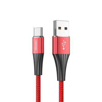 China MP3/MP4 Player Wholesale 2.4A Nylon Fast Charging Armor Braided USB Data Phone Charging Cable For Micro Lightning Type C for sale