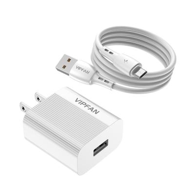 China VIPFAN USB Wall Charger Kit With 1m V8 Fast Charging Micro Cable for sale