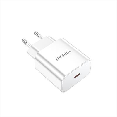 China VIPFAN USB-C Battery Adapters 20W Fast Charging Wall Charger Fast Charging EU Plug For iPhone for sale