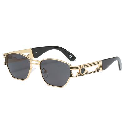 China Rectangle vintage Steampunk sunglasses 2021 newest high quality cool sunglasses 2021 fashion uv400 sunglasses for sale